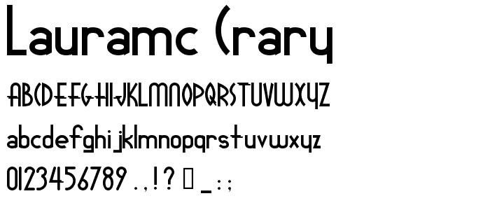 LauraMc Crary font